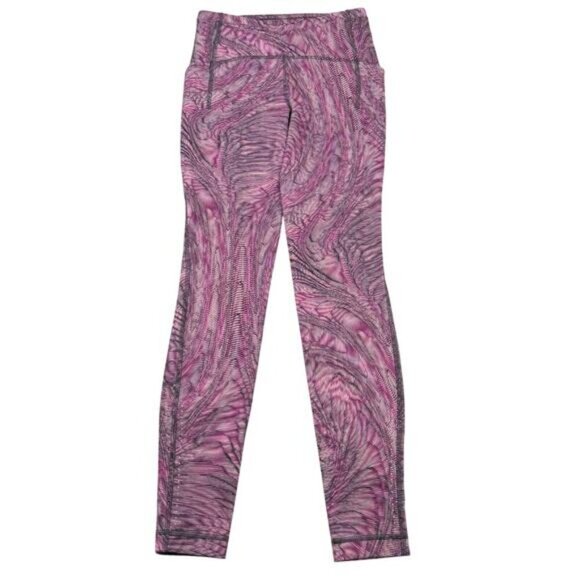 LULULEMON Swift Speed High-Rise Tight 28" Size 4 Dimensional Sonic Pink Multi - Picture 4 of 8
